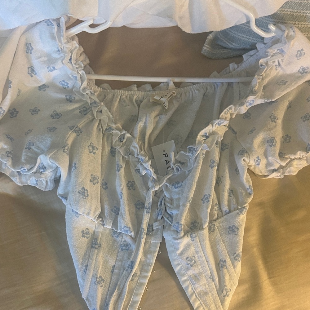 Floral Ruffle Women Top
